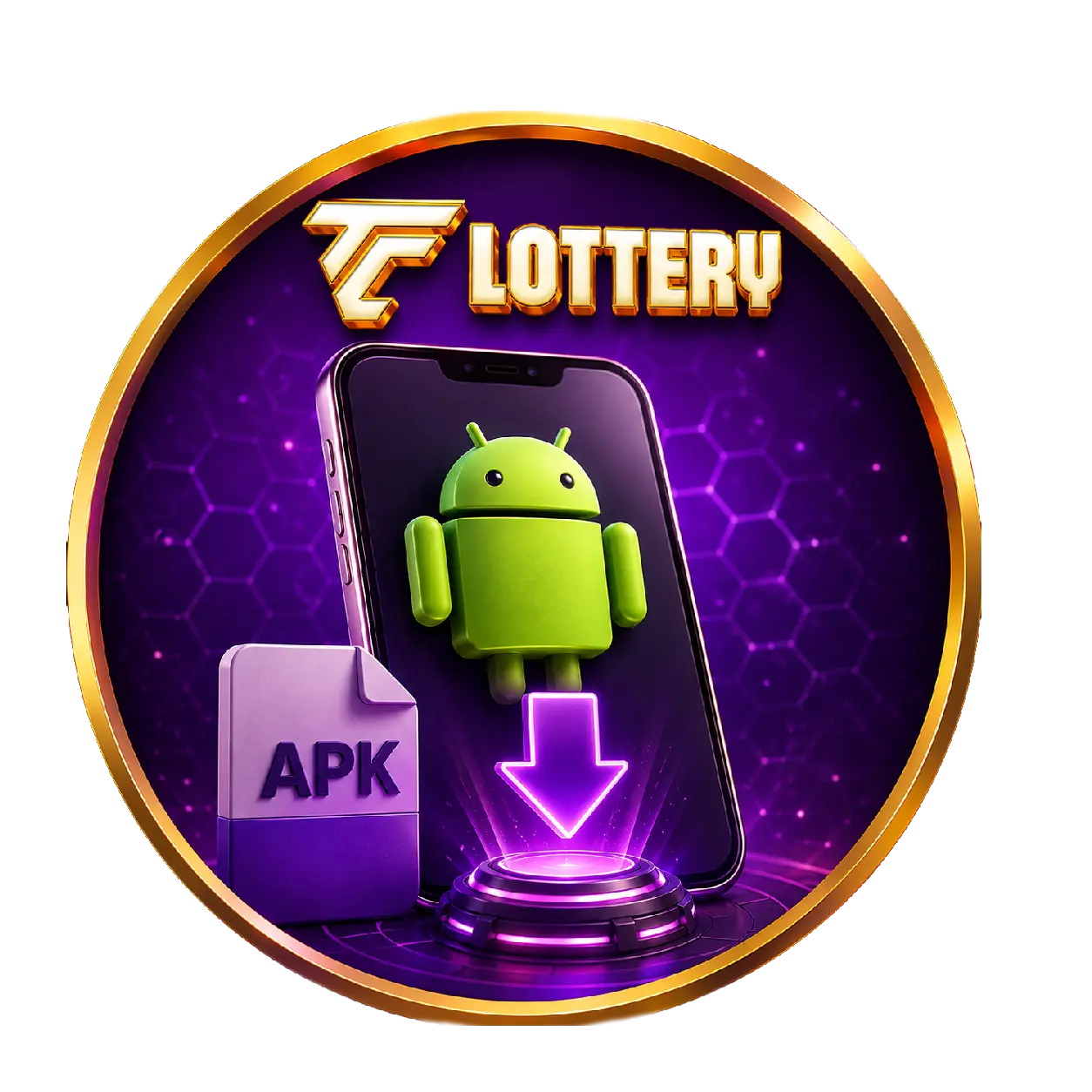 Illustration of TC Lottery app and APK download for Android