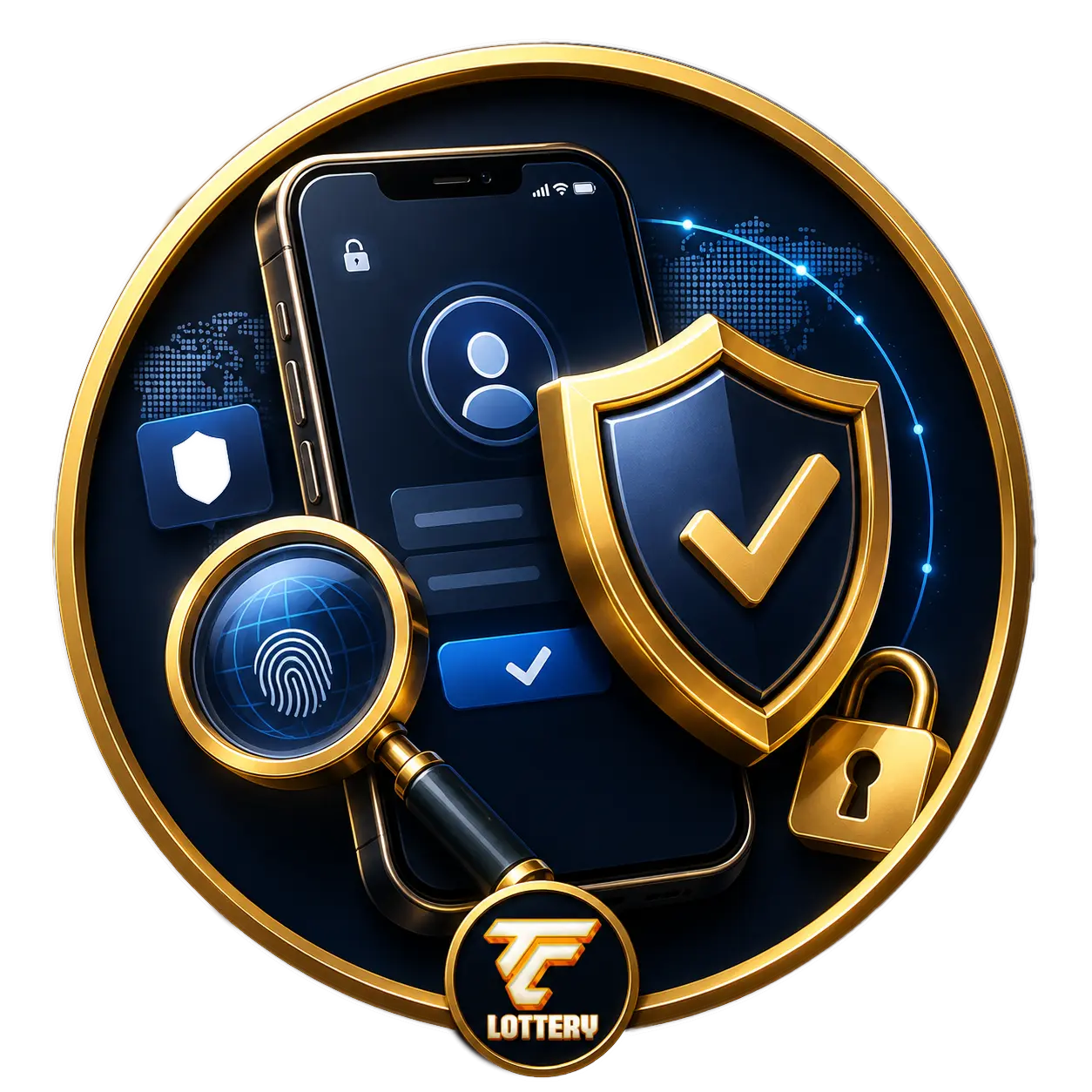 Illustration of mobile account verification and online security
